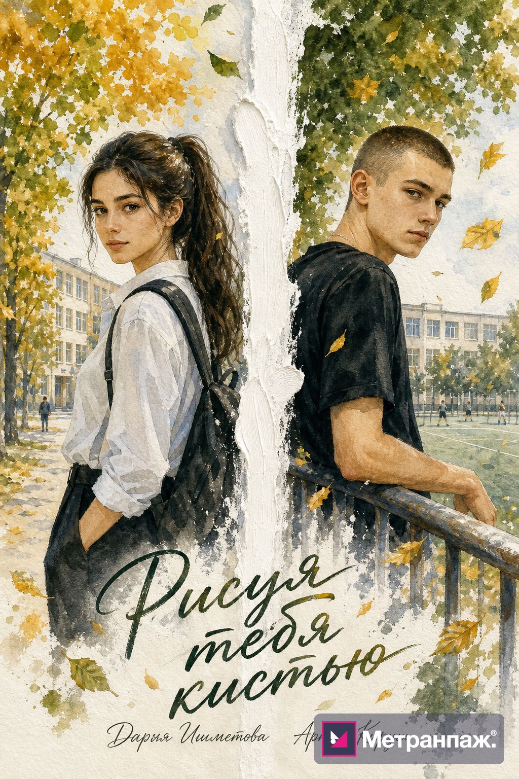Обложка книги: Рисуя тебя кистью — осенняя школьная история