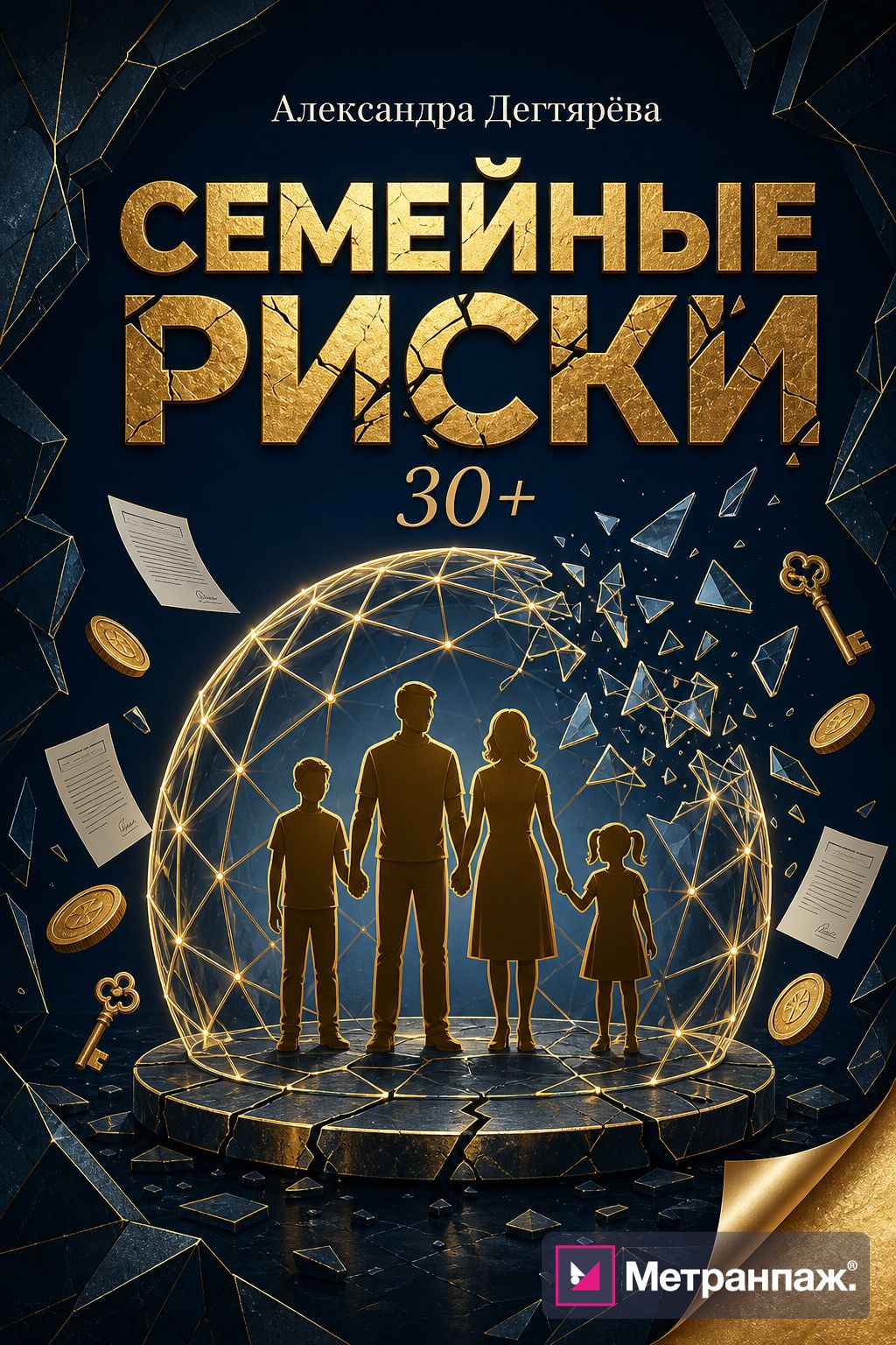 Семейные риски 30+ — обложка книги в векторном стиле