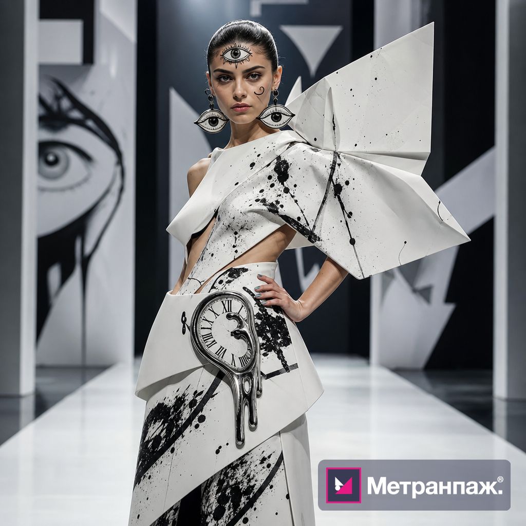 Сюрреалистический костюм «Я — искусство» на модном показе
